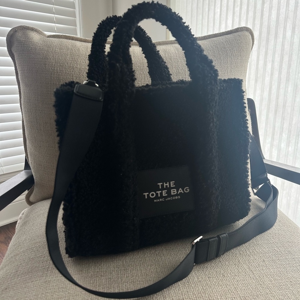 Marc Jacobs Black Structured Tote with Rope Handles